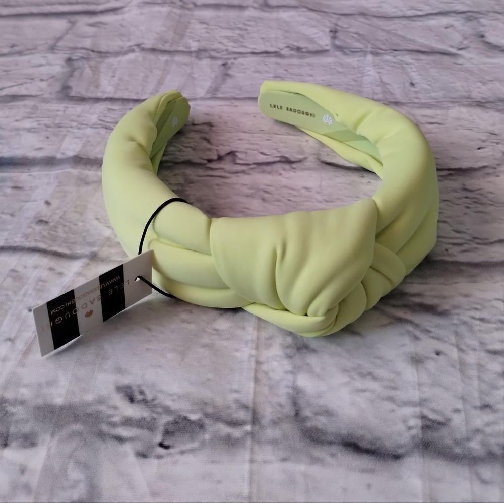 Lele Sadoughi Pistachio Neoprene Knotted Padded Headband